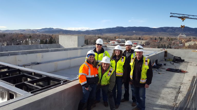 Bob Adleman (far right), and his team