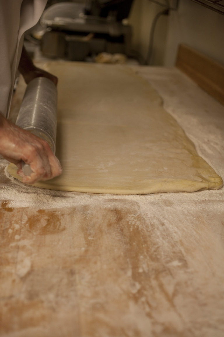 Prepping the dough